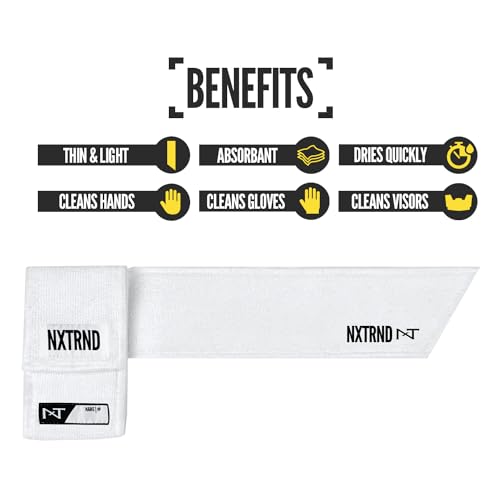 NXT NXTRND Nxtrnd Streamer Football Towel, Thin Sports Towel, Dries Hands & Football Accessories (White) - Image 3