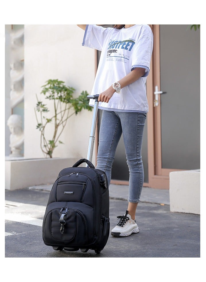 CityRiya-Long Travel Bags, Rolling Backpack, Luggage School Bags, Trolley Laptop Bag, Wheeled Bookbag, Shoulder Back Bag, Large Student School Bag, Boys Girls Backpack, Teen Laptop Backpack, Travel Carry-on Bag, Children School Backpack  - Image 3