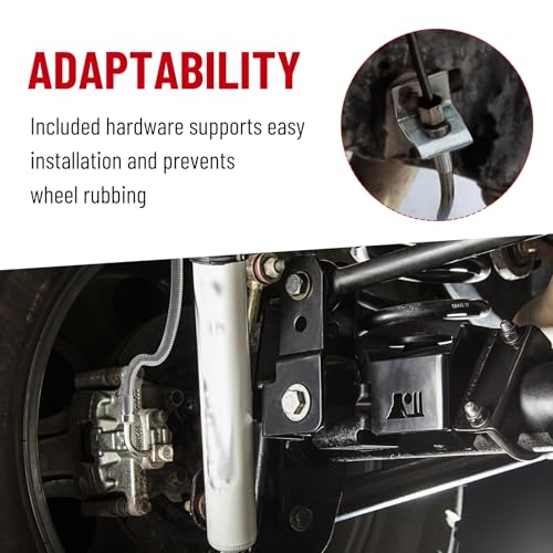 Racewill 2PCS Rear Brake Lines 89708, Extended Braided Stainless Steel Brake Lines for 4"-6" Lift, Compatible with 2007-2018 Jeep Wrangler JK 2WD/4WD - Image 4