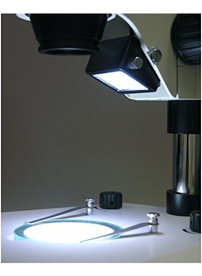 AmScope AmScope SM1TZPL5M Digital Professional Trinocular Stereo Zoom Microscope WH10x Eyepieces 35X90X Magnification 07X45X Zoom Objective Upper and Lower LED Lighting Large PillarStyle Table Stand Includes 05X and 20X Barlow Lenses and 5MP Camera with Reduction Lens and Software  - Image 5