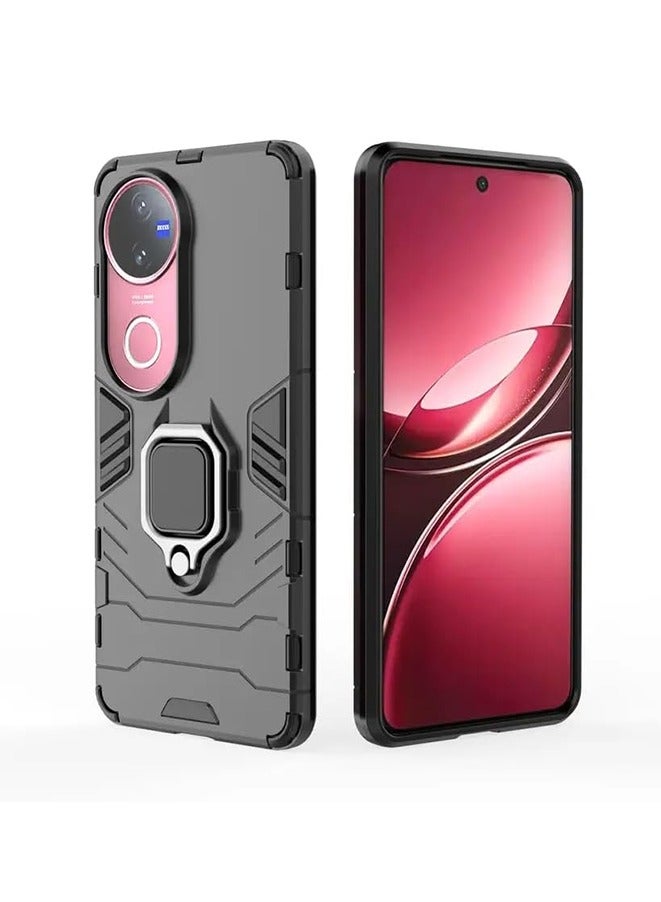 VIVO V50 Bumper Ring Holder Mobile Phone Case Case , Technology Style 2-in-1 Anti-fall Bracket Protective Shell for Vivo V50 5G - Image 2