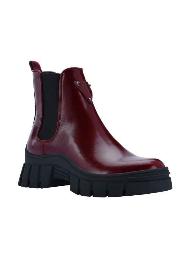 GUESS Women's Hestia Combat Boot, Red, 5.5 - Image 1
