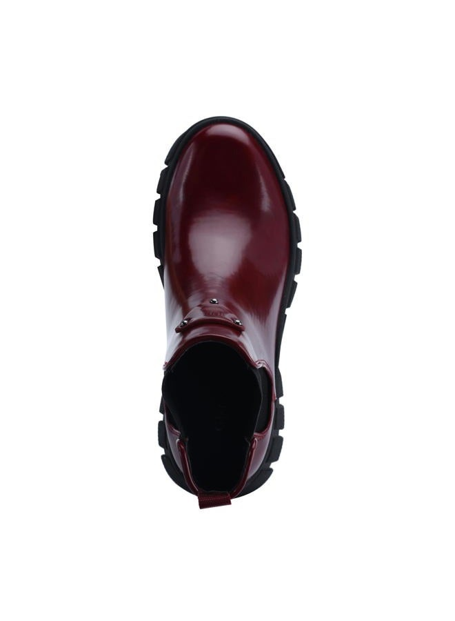 GUESS Women's Hestia Combat Boot, Red, 5.5 - Image 2