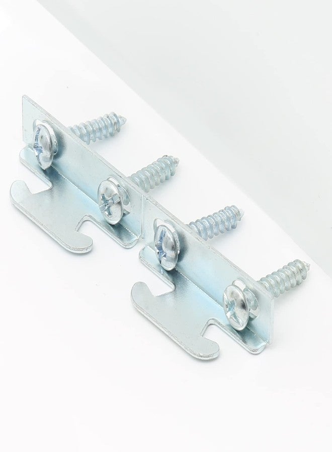 Augiimor 5 Sets Single Curtain Rod Bracket,Silver Curtain Hook Accessories Spreader Wall Bracket Hooks with Screws for Home and Bathroom Supplies - Image 4