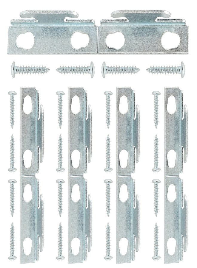 Augiimor 5 Sets Single Curtain Rod Bracket,Silver Curtain Hook Accessories Spreader Wall Bracket Hooks with Screws for Home and Bathroom Supplies - Image 1