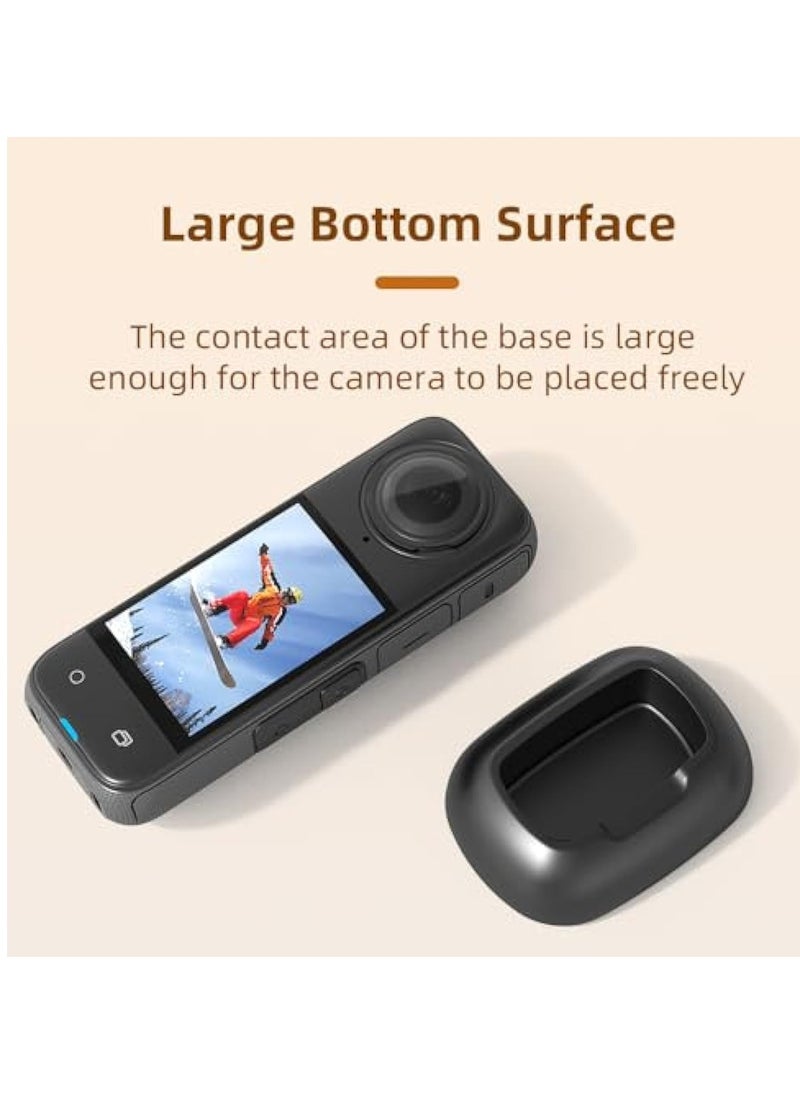 KASTWAVE - Camera Mount Stand Base, Action Camera Mount Adapter, for Insta360 X4 Desktop Stable Bracket, Silicone Non-Slip Support Adapter Camera Mount Gimbal - Image 1