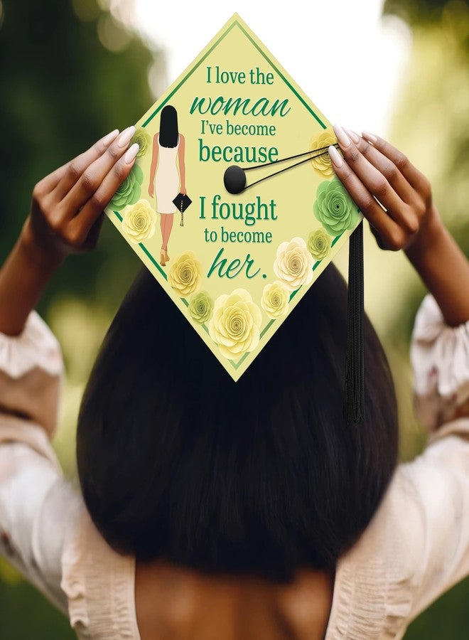 ADVANSYNC I Love the Woman I've Become Graduation Cap Topper - Image 2