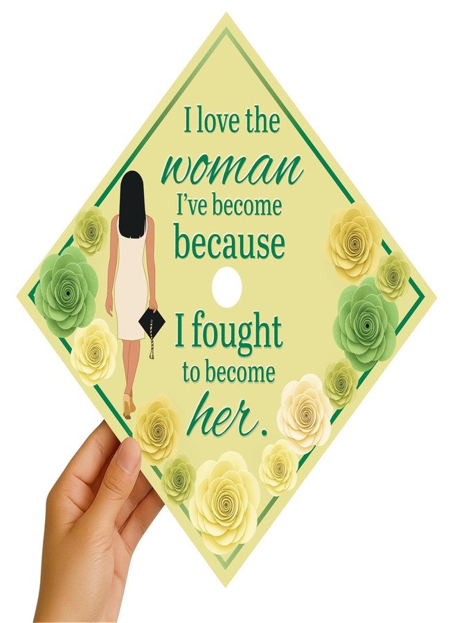 ADVANSYNC I Love the Woman I've Become Graduation Cap Topper - Image 4