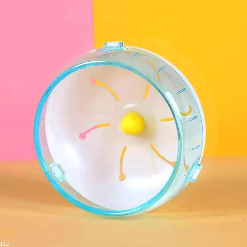 Hamster Wheel 14cm Blue Durable Plastic Silent Running Anti-Slip Exercise Toy - Waterproof Adjustable Height Small Pet Wheel for Hamsters - Image 3