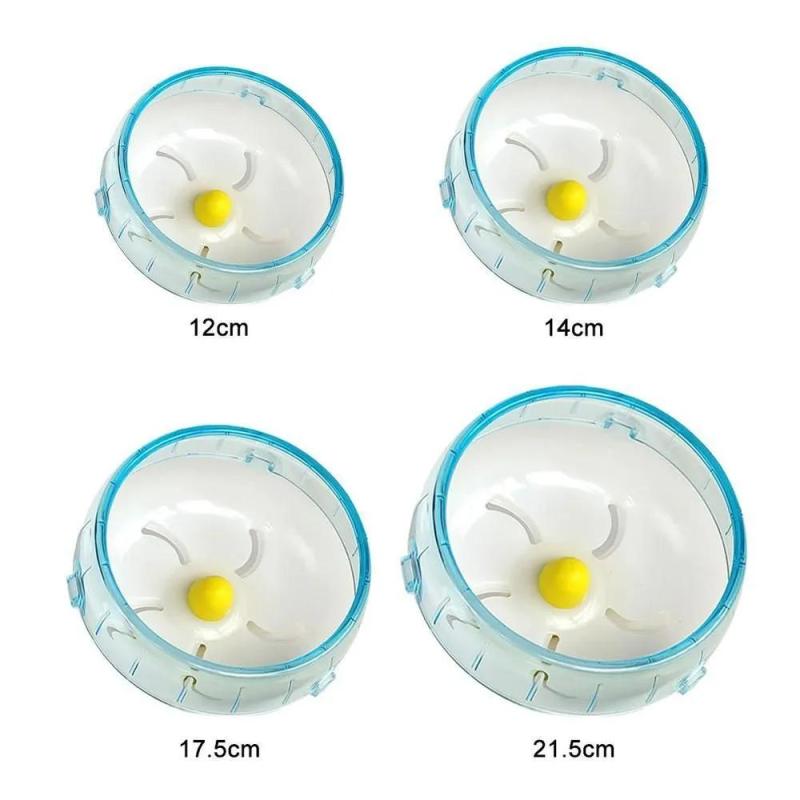 Hamster Wheel 14cm Blue Durable Plastic Silent Running Anti-Slip Exercise Toy - Waterproof Adjustable Height Small Pet Wheel for Hamsters - Image 5