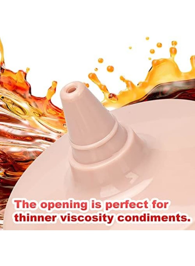 Luckam Porous Squeeze Bottles, Leak Proof Refillable Condiment Container for Kitchen Use, Salad Dressings, top dispensers for ketchup mustard mayo hot sauces olive oil(12 oz) - Image 4