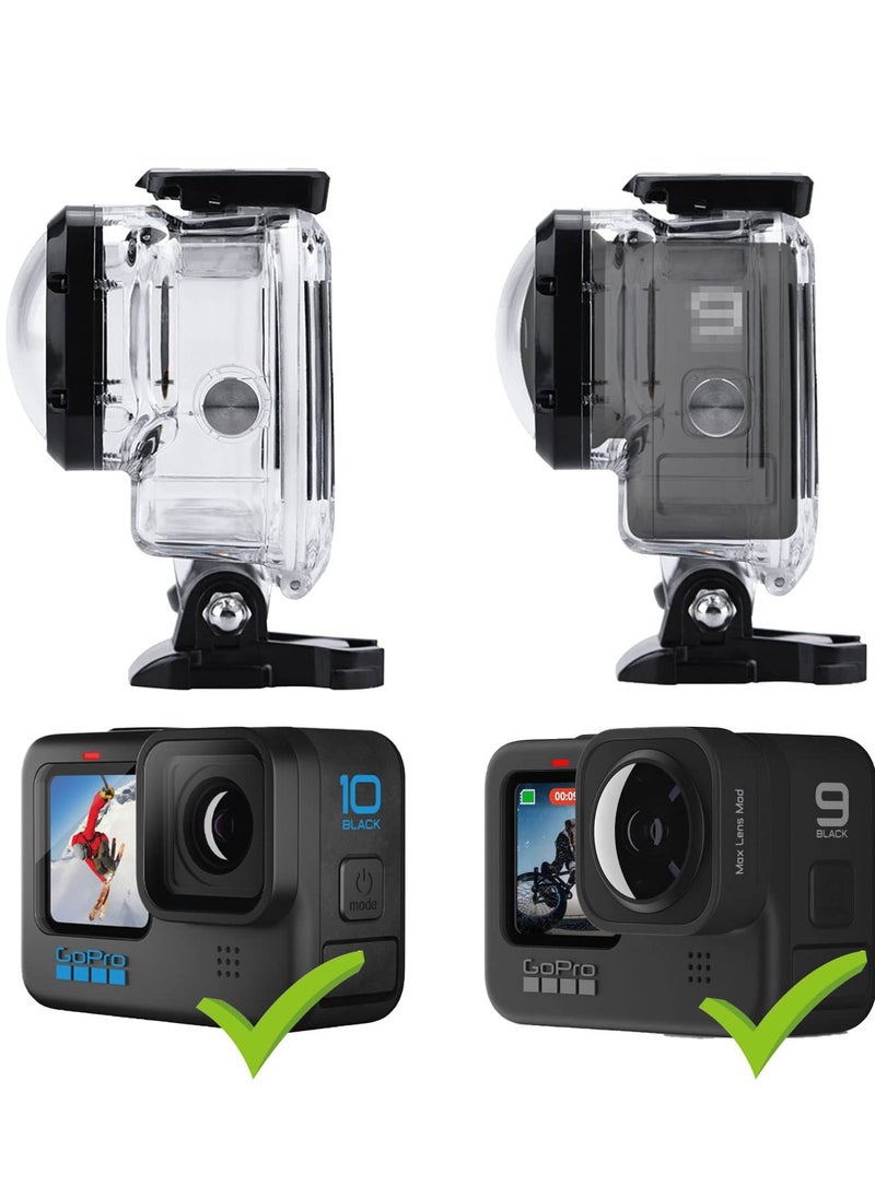 Generic - Waterproof Housing Case for GoPro Hero 11 Black, 10, 9 & Max Lens Mod - Underwater Diving Protective Shell for HERO11, HERO10, HERO9 Accessories Kit, 40M Depth Rating. - Image 1