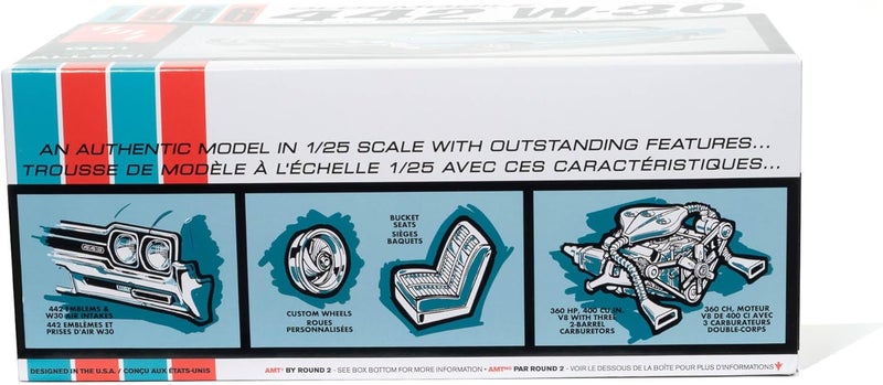 AMT 1966 Olds 442 Hardtop 125 Scale Model Kit - Image 2