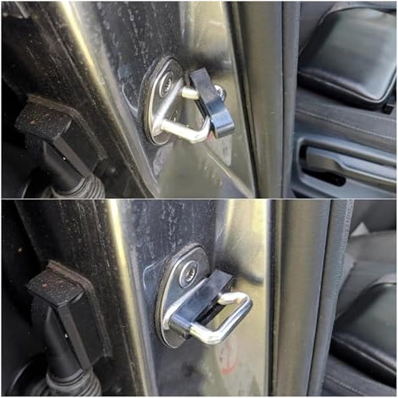 QASULER Car Door Shock Absorber - 4Pcs Black - Image 2