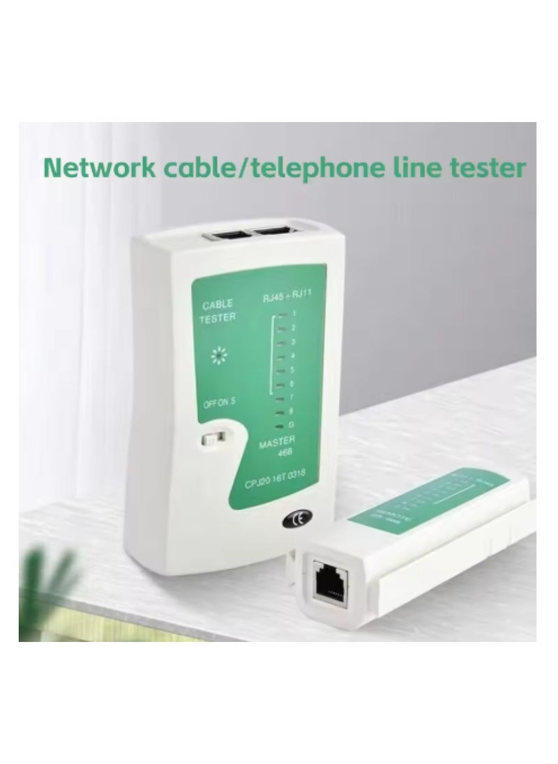 Generic Network Cable Tester Multi-function Tester Telephone Cable Line Checker RJ45 CAT5e CAT6e RJ11 RJ12 Ethernet Network LAN Wire Cable Tester Testing Tool  - Image 1