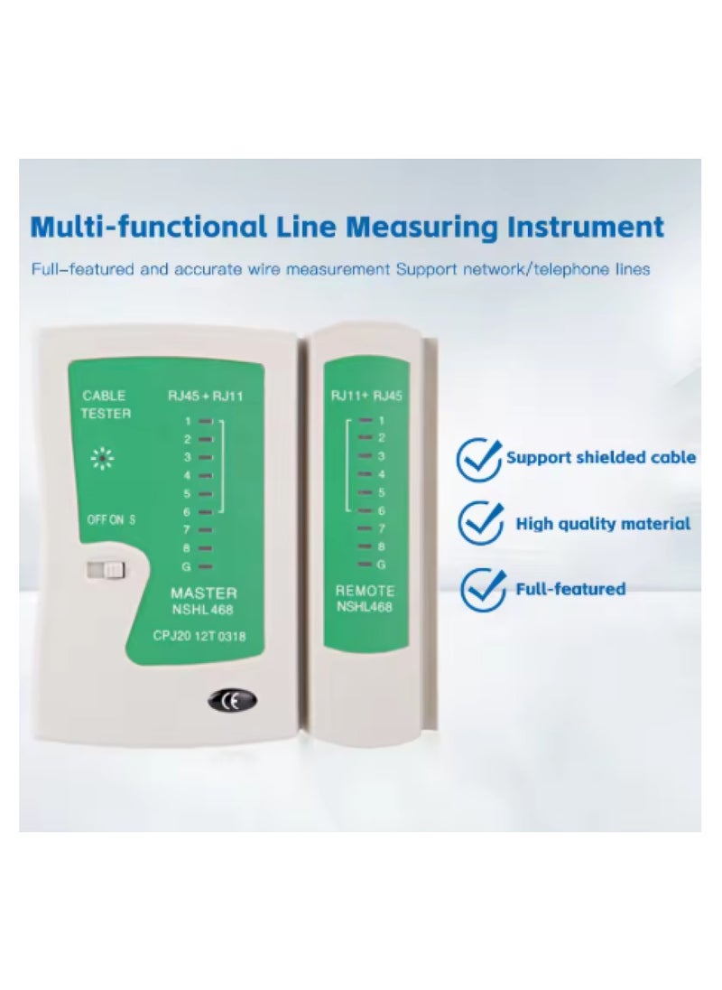 Generic Network Cable Tester Multi-function Tester Telephone Cable Line Checker RJ45 CAT5e CAT6e RJ11 RJ12 Ethernet Network LAN Wire Cable Tester Testing Tool  - Image 2