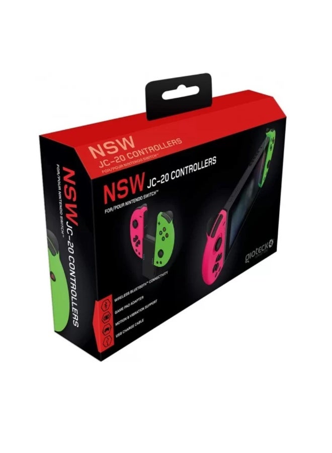 Gioteck Gioteck JC-20 Controllers (PINK/GREEN) /Switch 