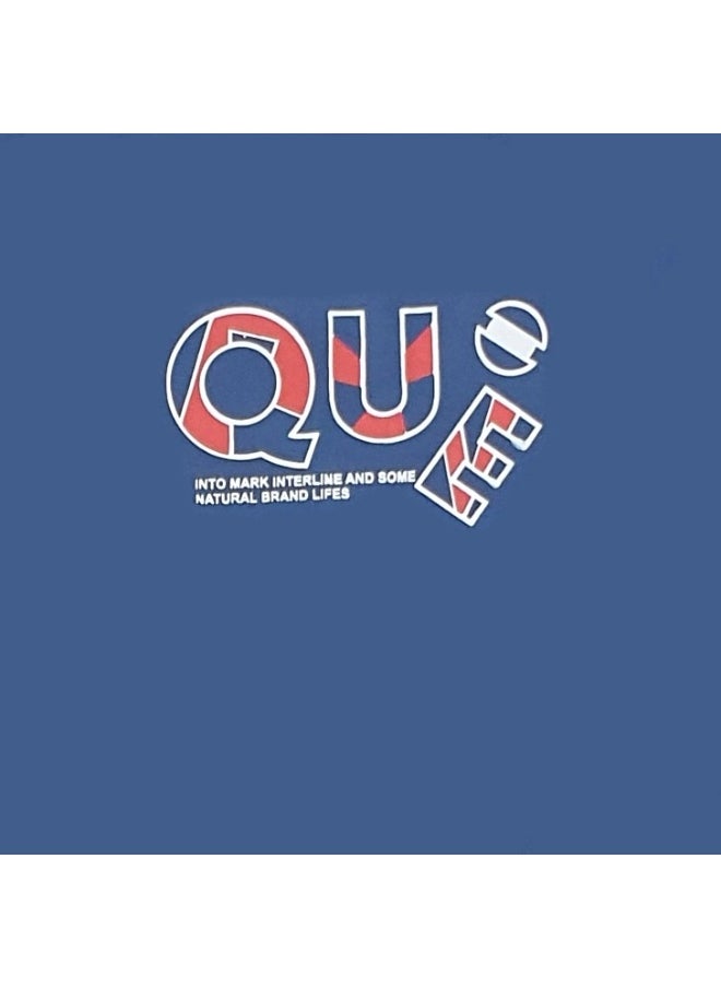 ZAIN GOLDEN Brave Shirt with Graphic “QUE” on Long Sleeves ID2200 (Color: Blue) (Size: 3-4 Years)  - Image 2