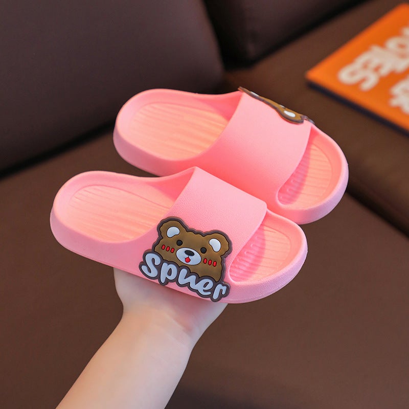 Non-Slip Soft-Soled Children'S Shoes Parent-Child Slippers Summer Boys And Girls Indoor Bathroom Bathing Cartoon Home Shoes Children'S Shoes - Image 1