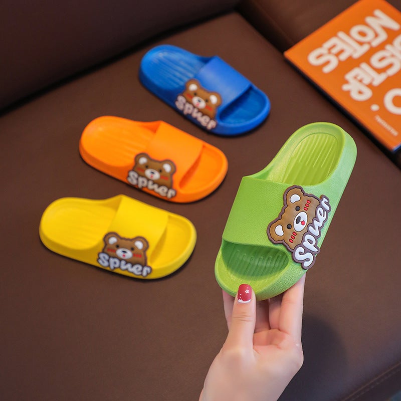 Non-Slip Soft-Soled Children'S Shoes Parent-Child Slippers Summer Boys And Girls Indoor Bathroom Bathing Cartoon Home Shoes Children'S Shoes - Image 2