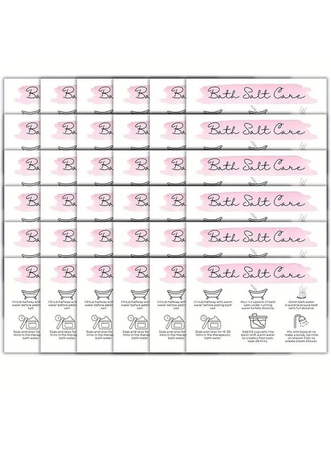 50 قطعة من بطاقات تعليمات العناية بملح الاستحمام لأوعية الجرار مع مغارف التغليف وأكواب وملصقات - Image 5
