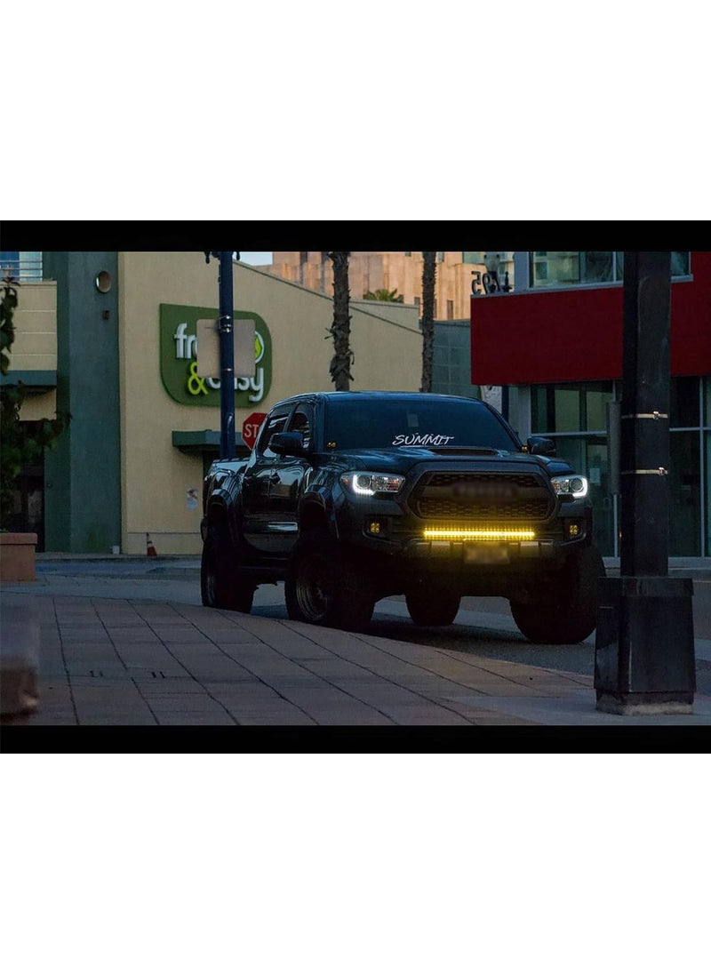 LASFIT LASFIT 12 inch Amber Light Bar, IP67 Waterproof LED Light Bar, Single Row Yellow LED Bar, Off Road Light Bar for Foggy/Night Driving for Pickup, Truck, SUV, ATV, UTV Bumper  - Image 3