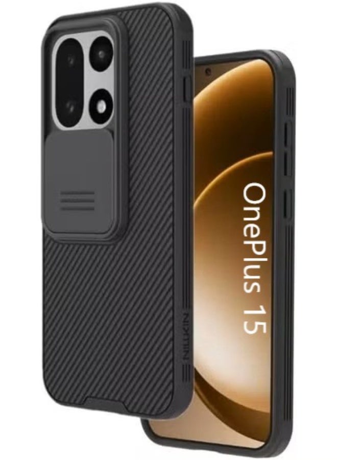 Nillkin حافظة مصممة لـ OnePlus 15 حافظة نيلكين كام شيلد واقية مع واقي كاميرا غلاف صلب PC رقيق للغاية مضاد للخدش لهاتف OnePlus 15 2025 أسود - Image 1