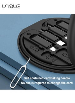 Unique 9-in-1 USB Charging Adapter Cable Kit, USB C to Lighting Adapter Box, Conversion Set USB A & Type C to Male Micro/Type C/Lightning, Data Transfer, Card Storage, Tray Eject Pin, Phone Holder (White)  - Image 5