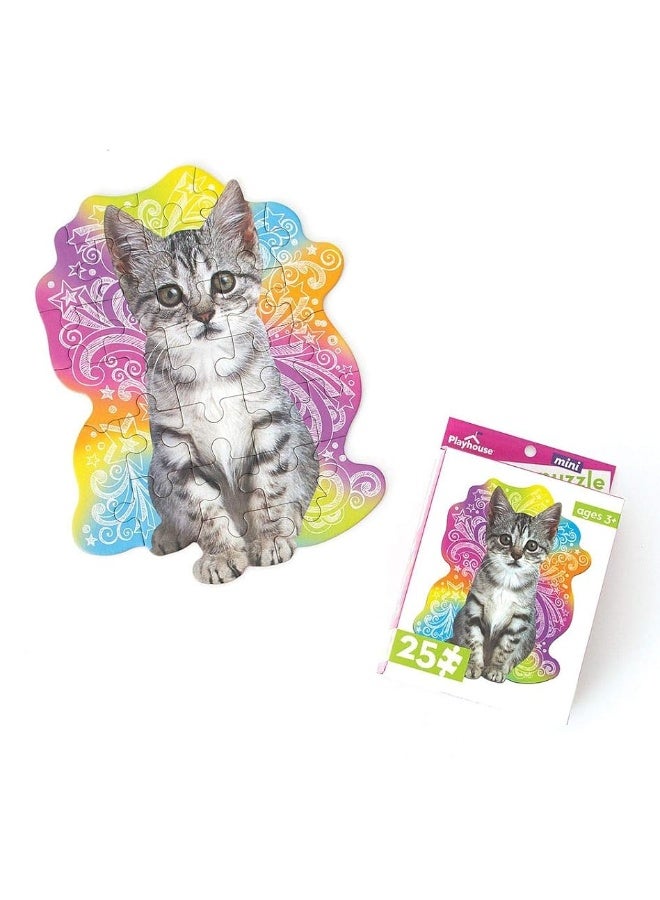 Playhouse Tabby Kitten 25piece DieCut Shaped Mini Puzzle for Kids - Image 5