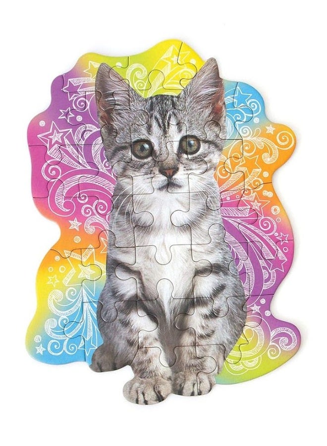 Playhouse Tabby Kitten 25piece DieCut Shaped Mini Puzzle for Kids - Image 4