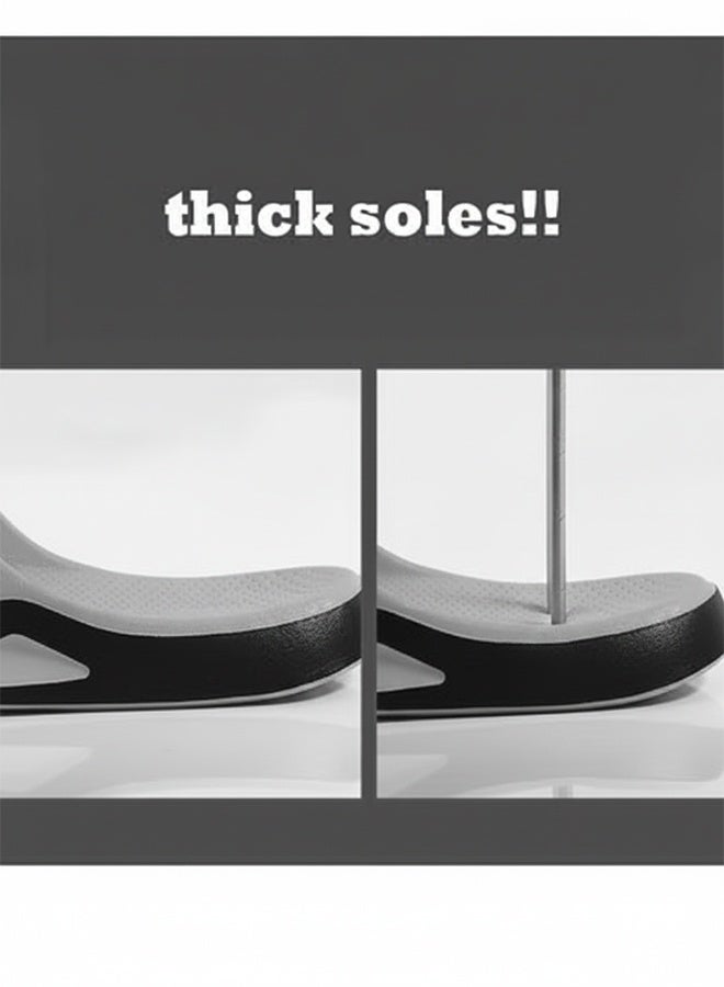 ZCM-HAPPY Unisex Shower Slippers Men's Women's Non-Slip Flat Sandals Suitable for Outdoor or Indoor or Bathroom Use - Image 3