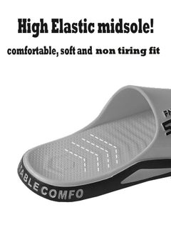 ZCM-HAPPY Unisex Shower Slippers Men's Women's Non-Slip Flat Sandals Suitable for Outdoor or Indoor or Bathroom Use  - Image 2