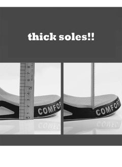 ZCM-HAPPY Unisex Shower Slippers Men's Women's Non-Slip Flat Sandals Suitable for Outdoor or Indoor or Bathroom Use  - Image 3