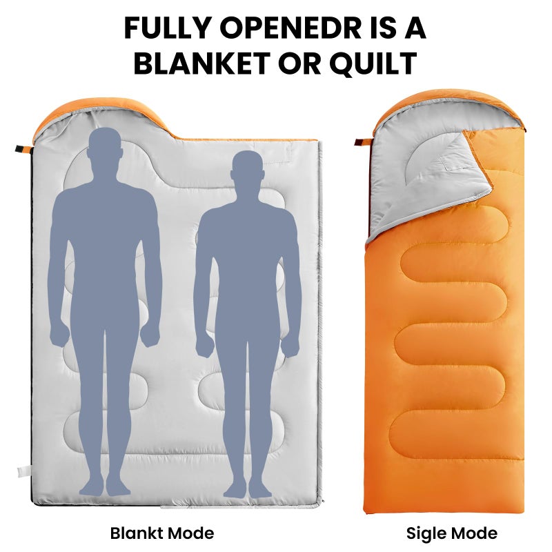 FARLAND Sleeping Bags 30â„‰ for Adults Teens Kids with Compression Sack Portable and Lightweight for 3-4 Season Camping, Hiking,Waterproof, Backpacking and Outdoors - Image 3