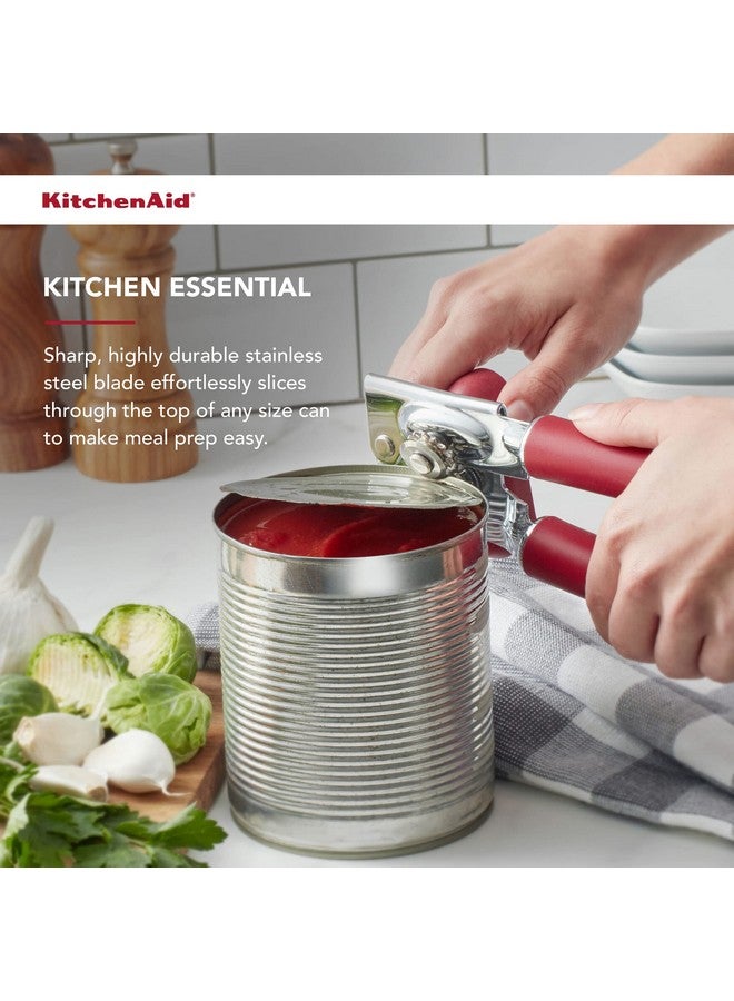 KitchenAid Classic Multifunction Can Opener and Bottle Opener Easy to Use, Razor Sharp Stainless Steel Cutting Wheel, Soft Ergonomic Handles, Soft Red - Image 5