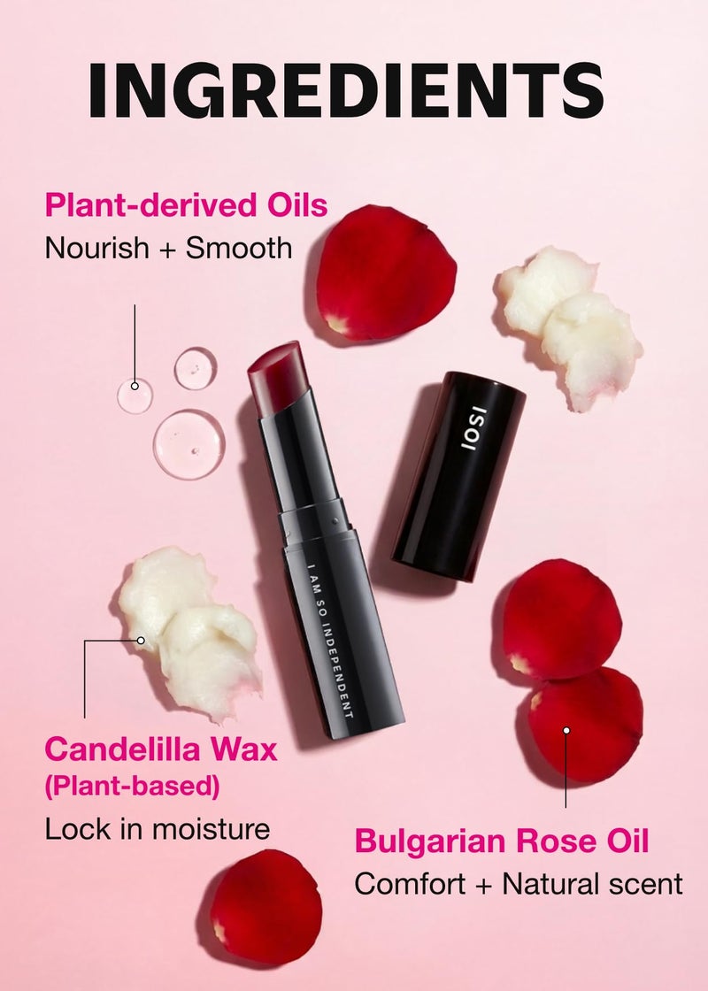 ISOI Bulgarian Rose Lip Treatment Balm (Pure Red) â€“ Hydrating & Tinted Lip Balm for Dry Lips, Korean Skincare (0.18 oz, 5g) - Image 3