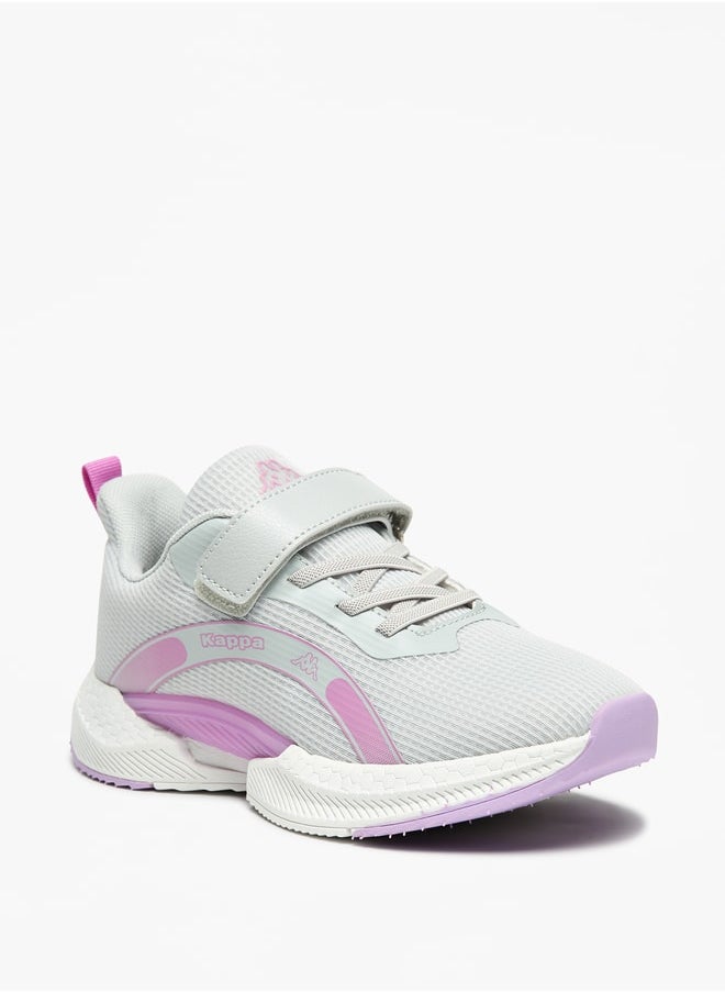 Kappa - Girls' Logo Print Walking Shoes with Hook and Loop Closure - Image 1