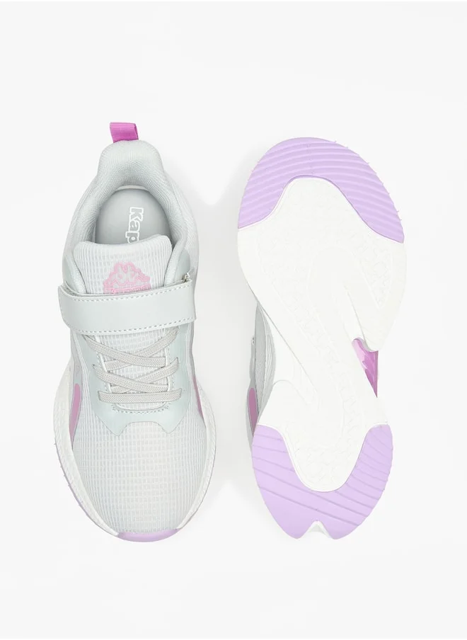 كابا Girls' Logo Print Walking Shoes with Hook and Loop Closure