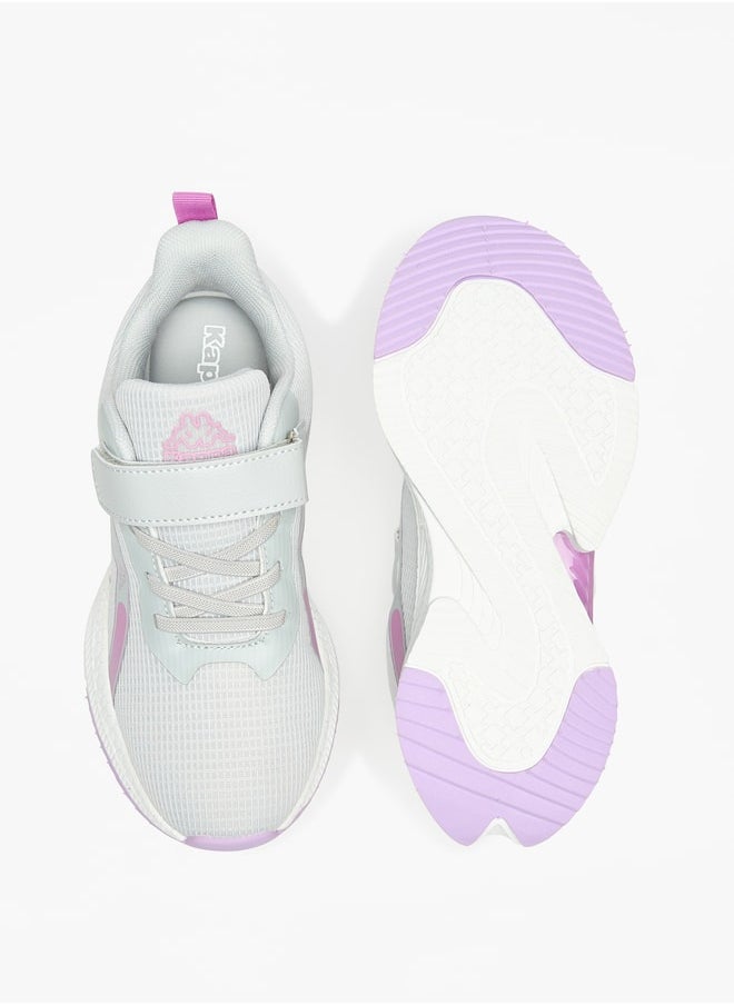 Kappa - Girls' Logo Print Walking Shoes with Hook and Loop Closure - Image 1