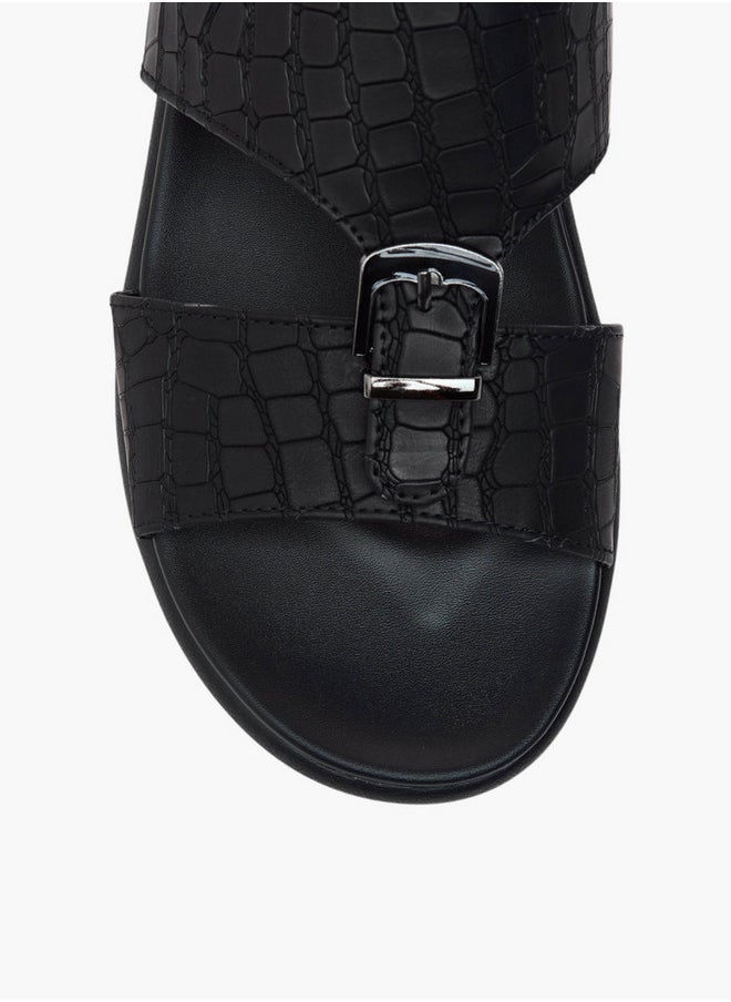 LBL by Shoexpress Buckle Accent Slip-On Arabic Sandals  - Image 3