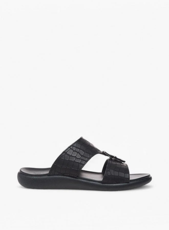 Buckle Accent Slip-On Arabic Sandals