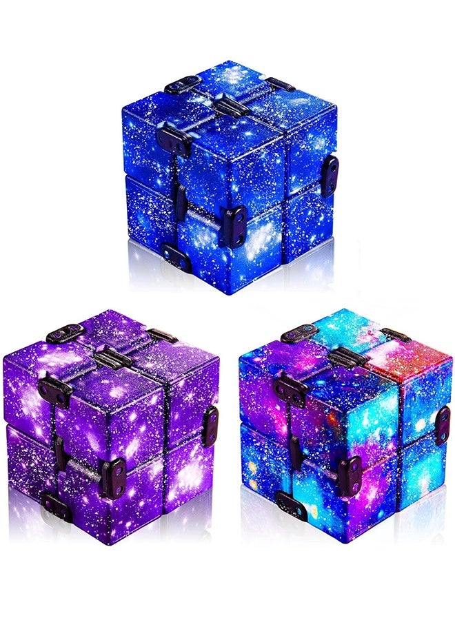 GIFT 3 Pack Magic Infinity Cube Hand Spinner Toy - Image 1