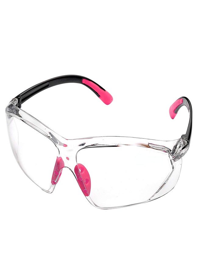SAFEYEAR Women Safety GlAnti Fog Lens,HD Clear Scratch Resistant Work Glwith Adjustable Straps for Lady, No-Slip Grips,VU Protection for DIY, Lab, Welding,Chemistry(Pink) - Image 1