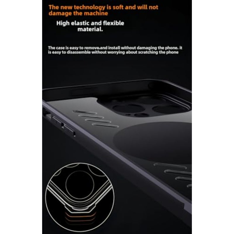 Case Compatible with OnePlus 15 5G, Hole Heat Dissipation Case Hybrid Transparent TPU Bumper Aluminum Alloy Cooling Cover - Image 5