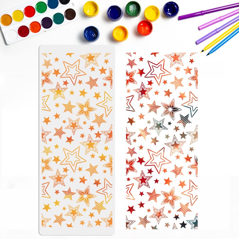 MAYJOYDIY Pentagram Star Template Star Stencils 15.7×39.4inch Flexible PET Hollow Out Painting Stencils for Room DIY Craft on Wood Canvas Furniture Floor - Image 1