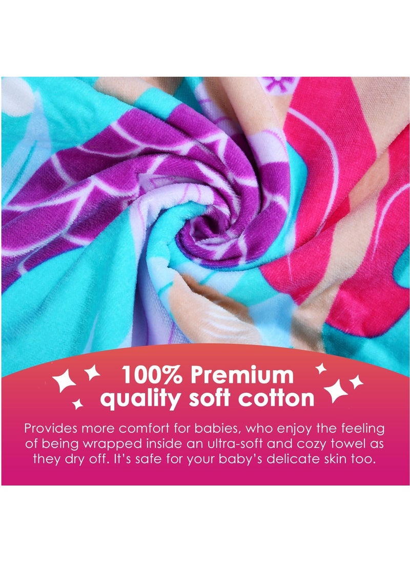 GOLDEN MILLION Super Soft Kids Bathrobe Toddler Bath Pool Beach Hooded Poncho Towel Wrap  - Image 2
