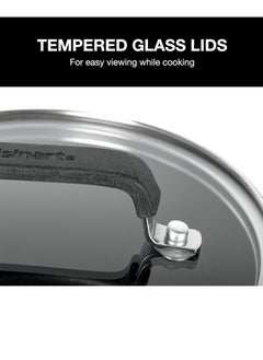 Cuisinart Non - Stick Nesting Cookware Set - 11 Pieces Inclusds Saucepan, Saute Pan, Stock Pot, and Skillets Black  - Image 4