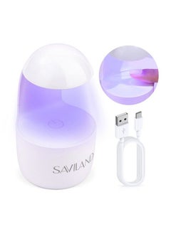 Saviland Mini Nail Lamp Gel X Lamp Mini U V Light For Nails Portable Nail Lamp Easy To Carry Quick Nail Dryer Curing Nail Art Gel Nail Polish For Salon Home Diy Manicure  - Image 2