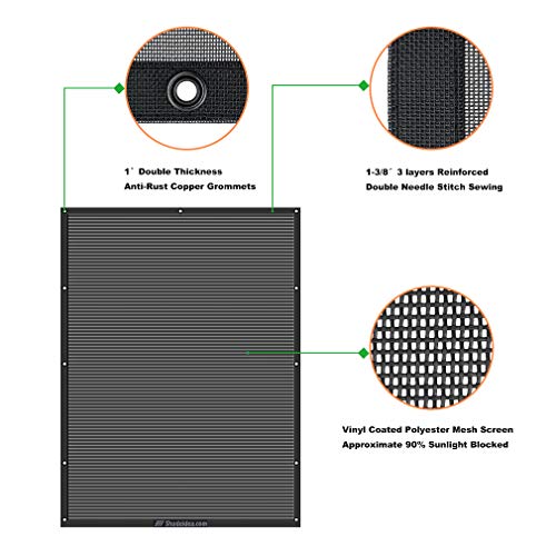 Shadeidea Sun Shade for Jeep Wrangler TJ 1997-2006 Sunshade Top Front+Rear-Black Mesh Screen Cover UV Blocker with Grab Bag Storage Pouch-10 Years Warranty - Image 4