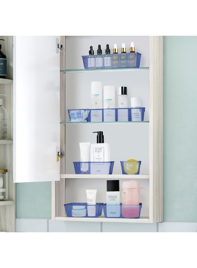 Set of 9 clear plastic drawer organizers, multi-size, organize drawers in bathroom, makeup, jewelry, kitchen and office. - Image 2